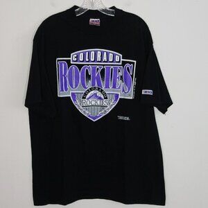 Vintage 90s MLB Colorado Rockies Graphic T Shirt